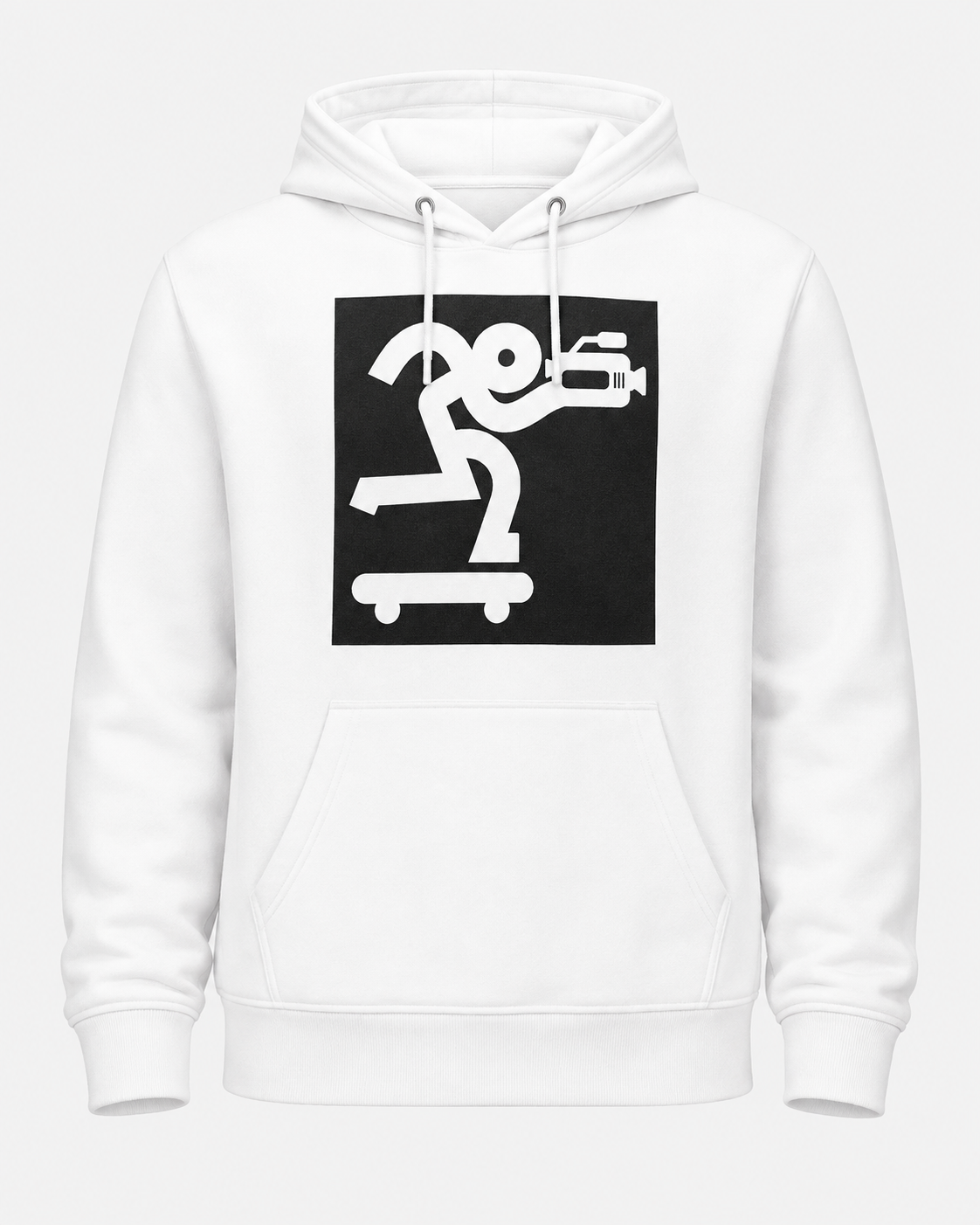Design Sample 001 white hoodie