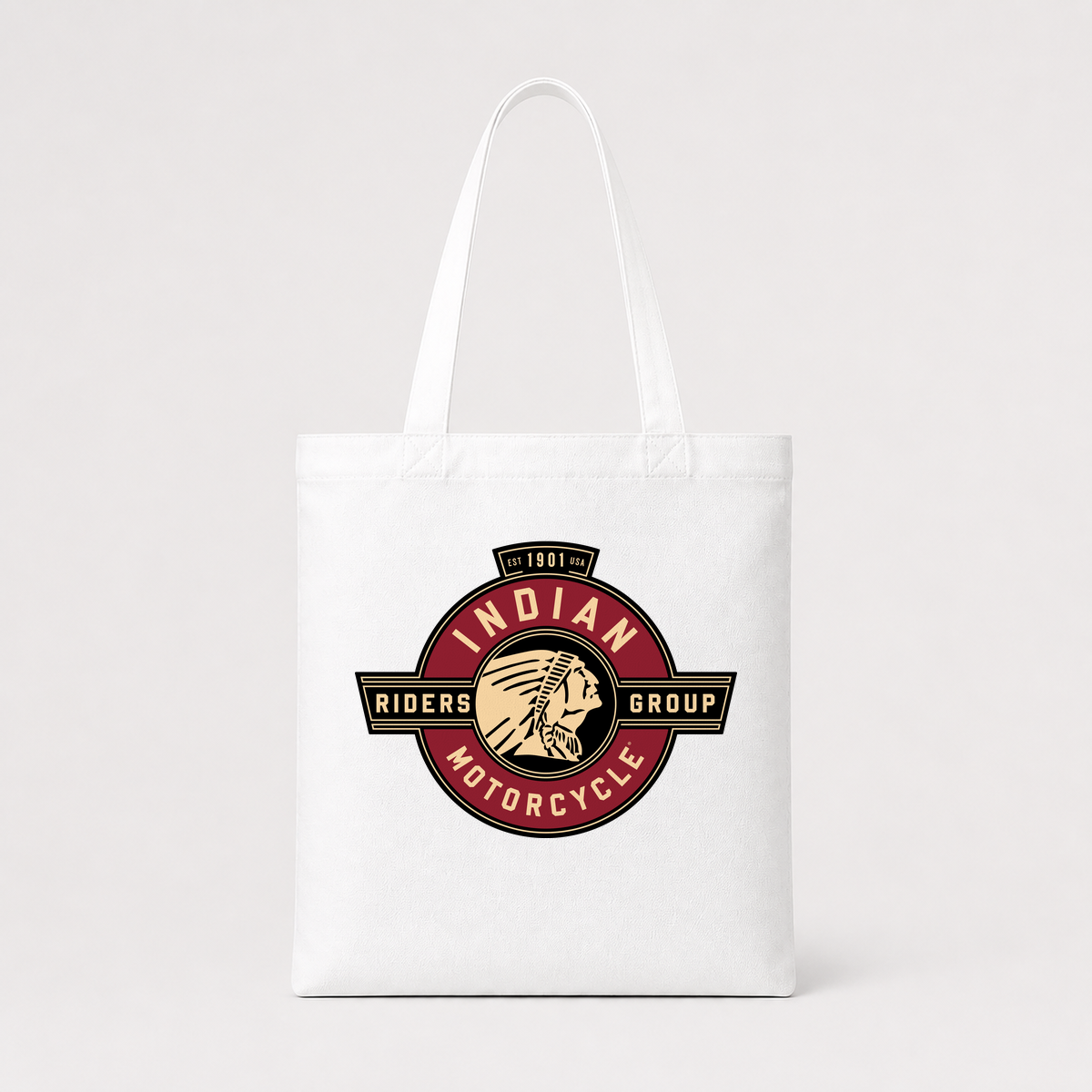 Design Sample 037 white tote bag