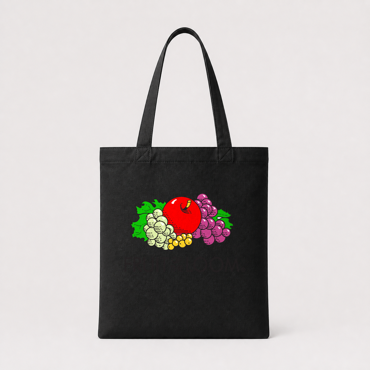 Design Sample 049 black tote bag